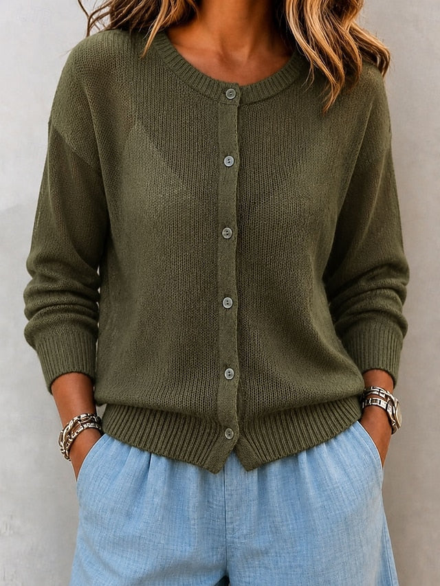 Let cardigan med fine knapper