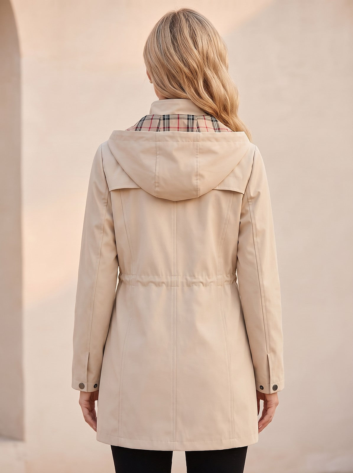 Imperméable Doublé Femme à Capuche