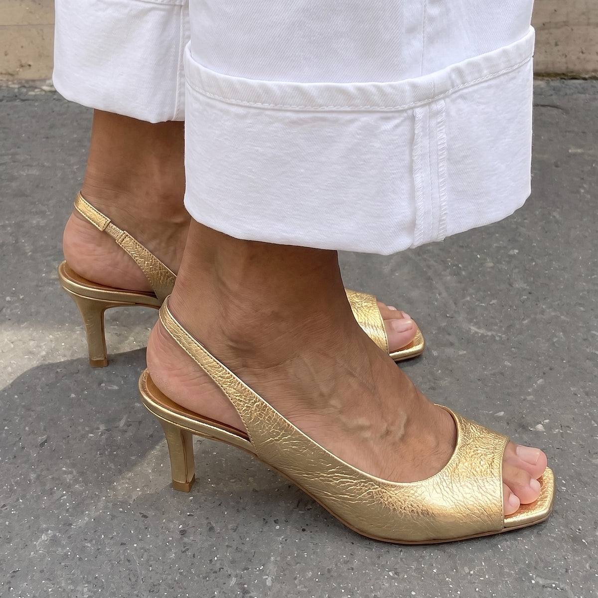Sandales Petit Talon Femme Slingback