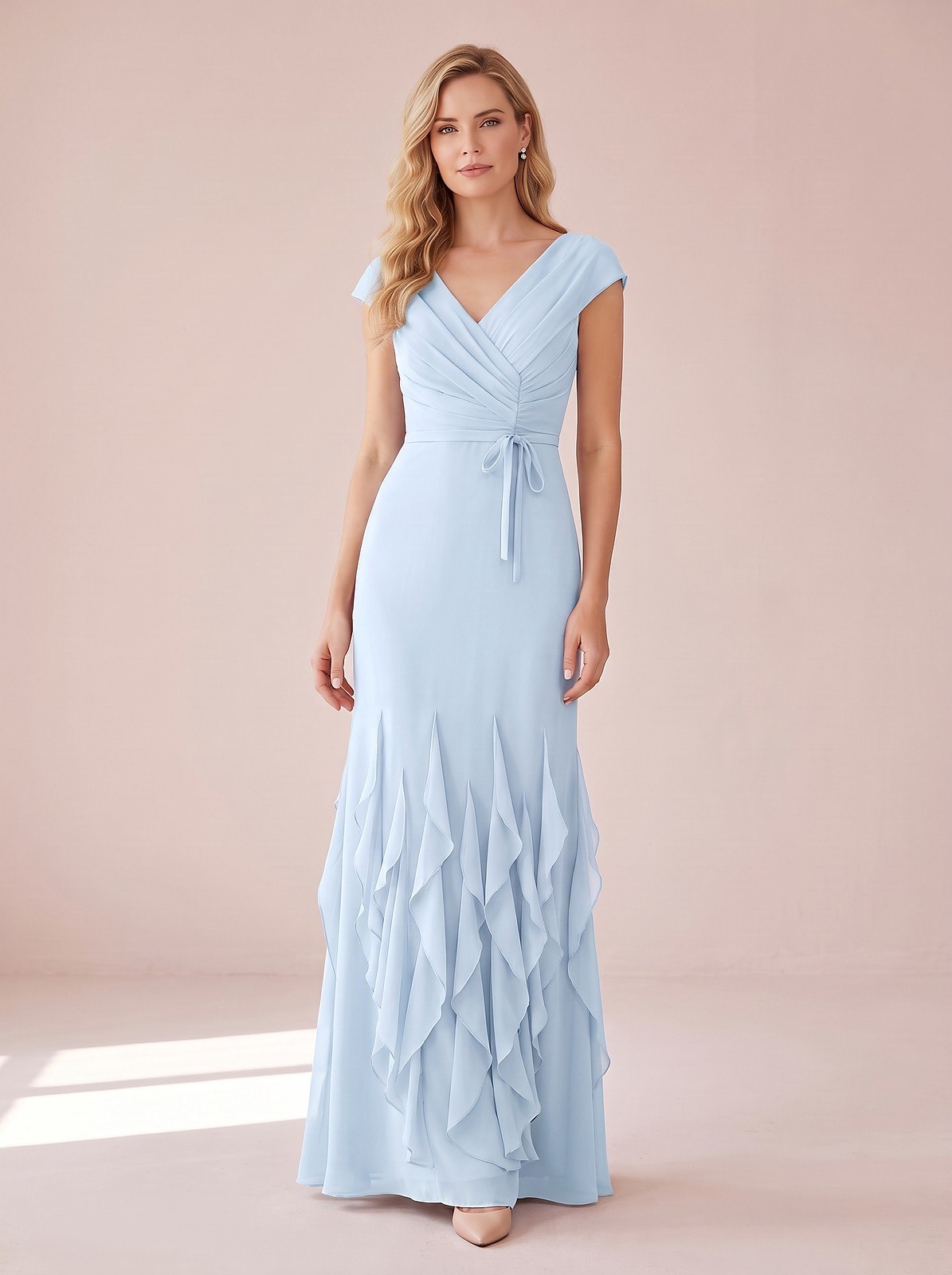 Robe de Soirée Sirène à Volants