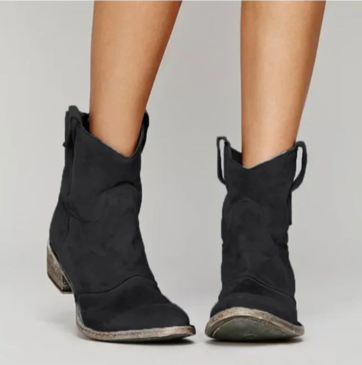 Bottines Western Femme à Talon Bas