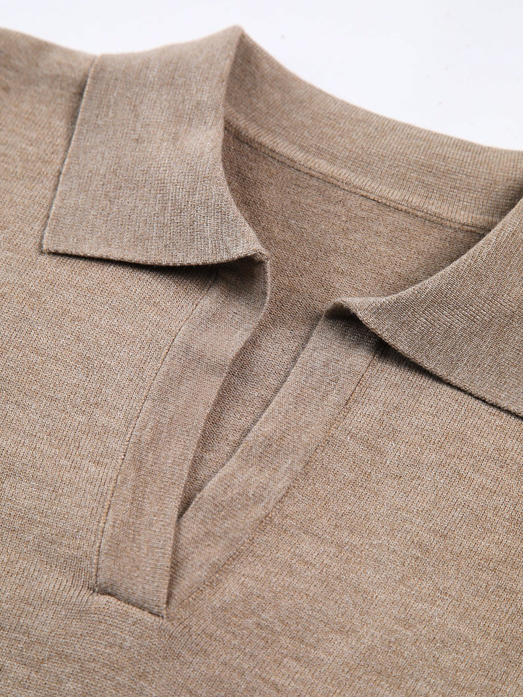 Pull Col Polo Femme en Maille Fine