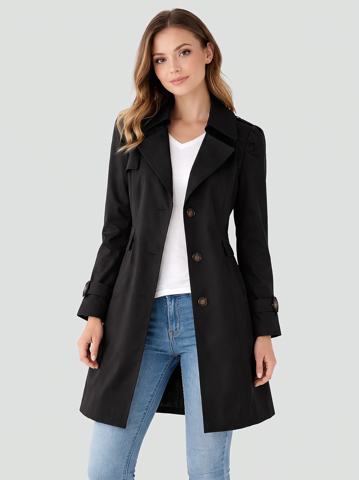 Trench Femme Doublé à Revers