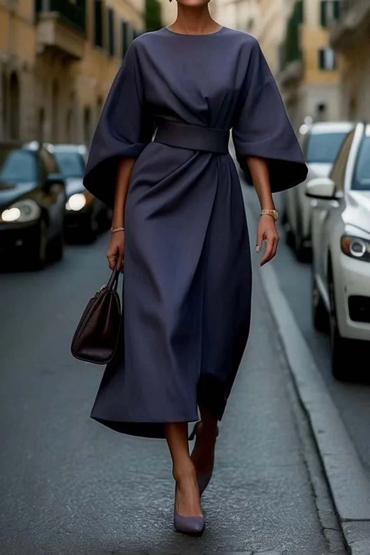 Robe Kimono Femme avec Ceinture