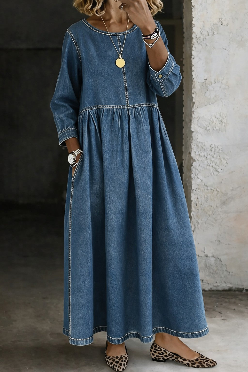 Robe Longue en Jean Femme
