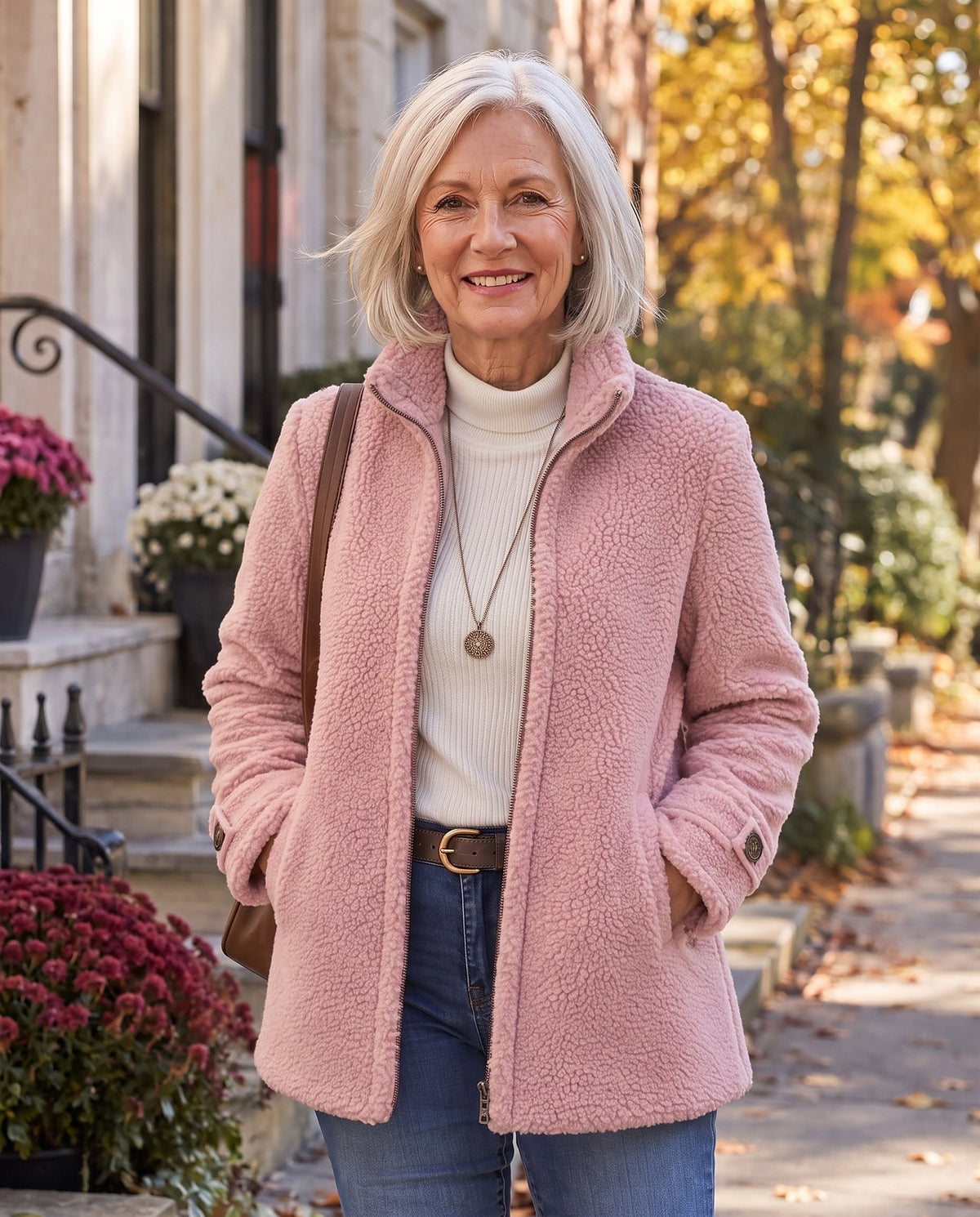 Veste Teddy Zippée Femme
