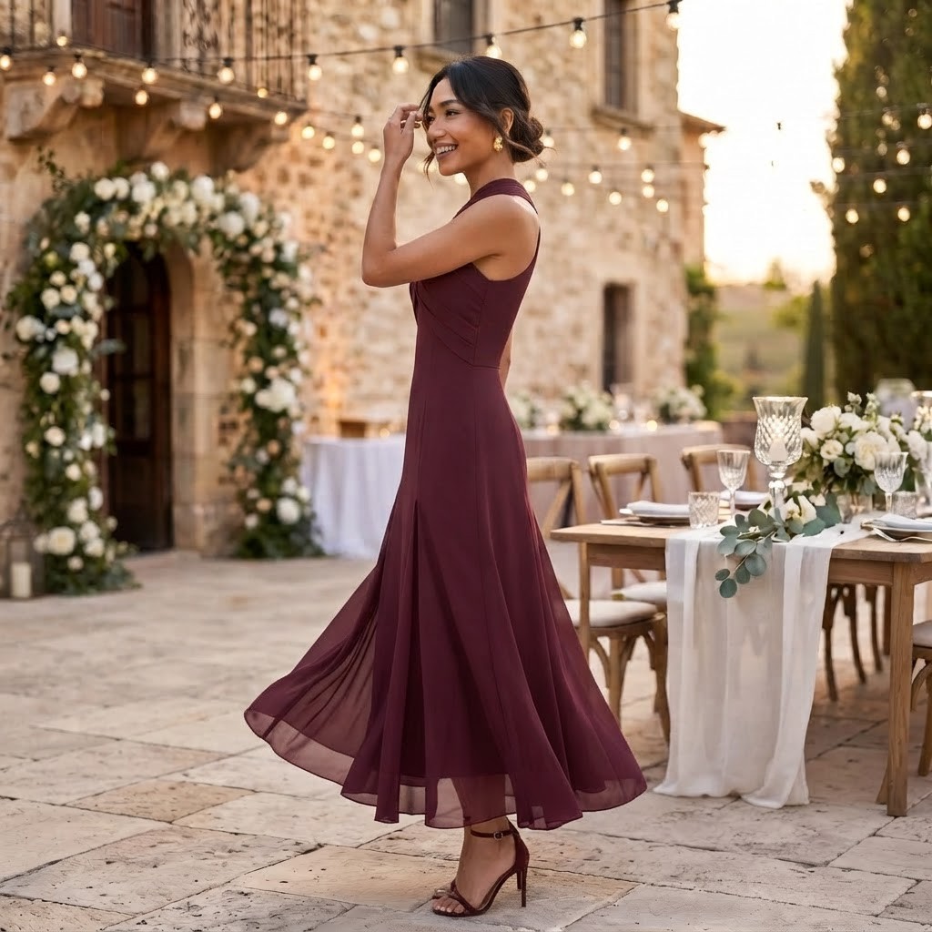 Robe Longue Dos Nu Femme Invitée Mariage