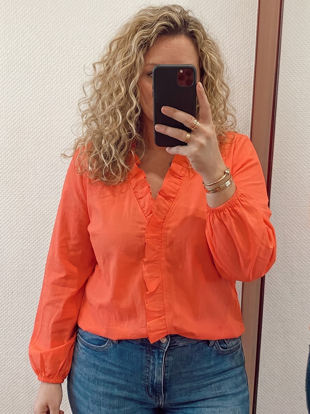 Blouse à Volants Femme Manches Ballon