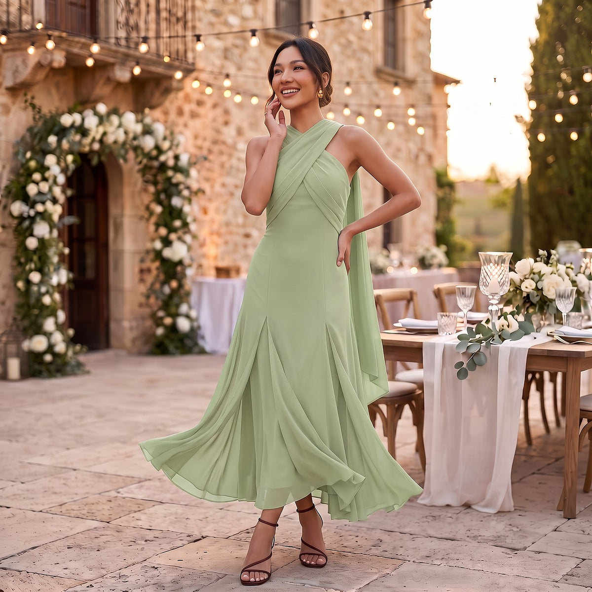 Robe Longue Dos Nu Femme Invitée Mariage