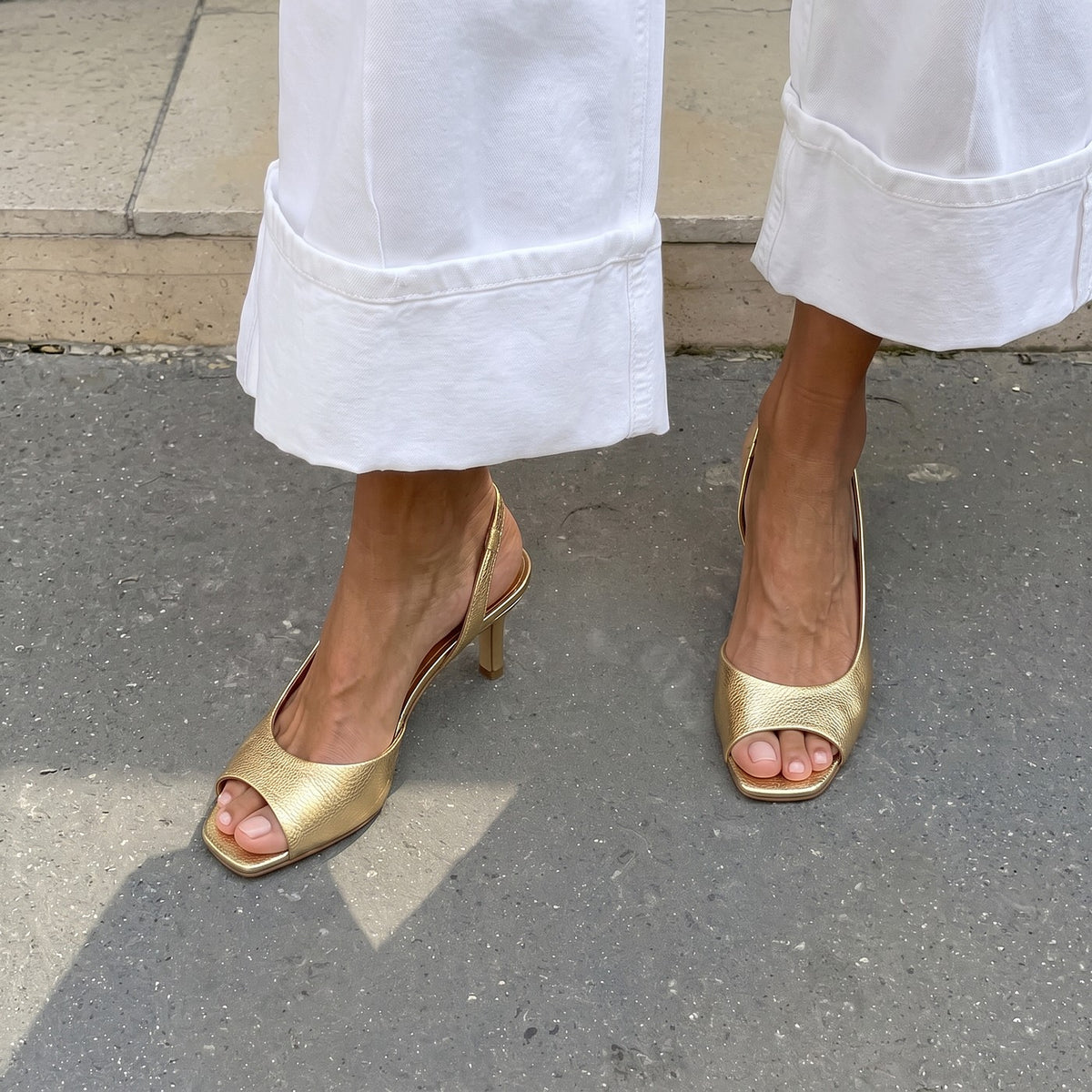 Sandales Petit Talon Femme Slingback