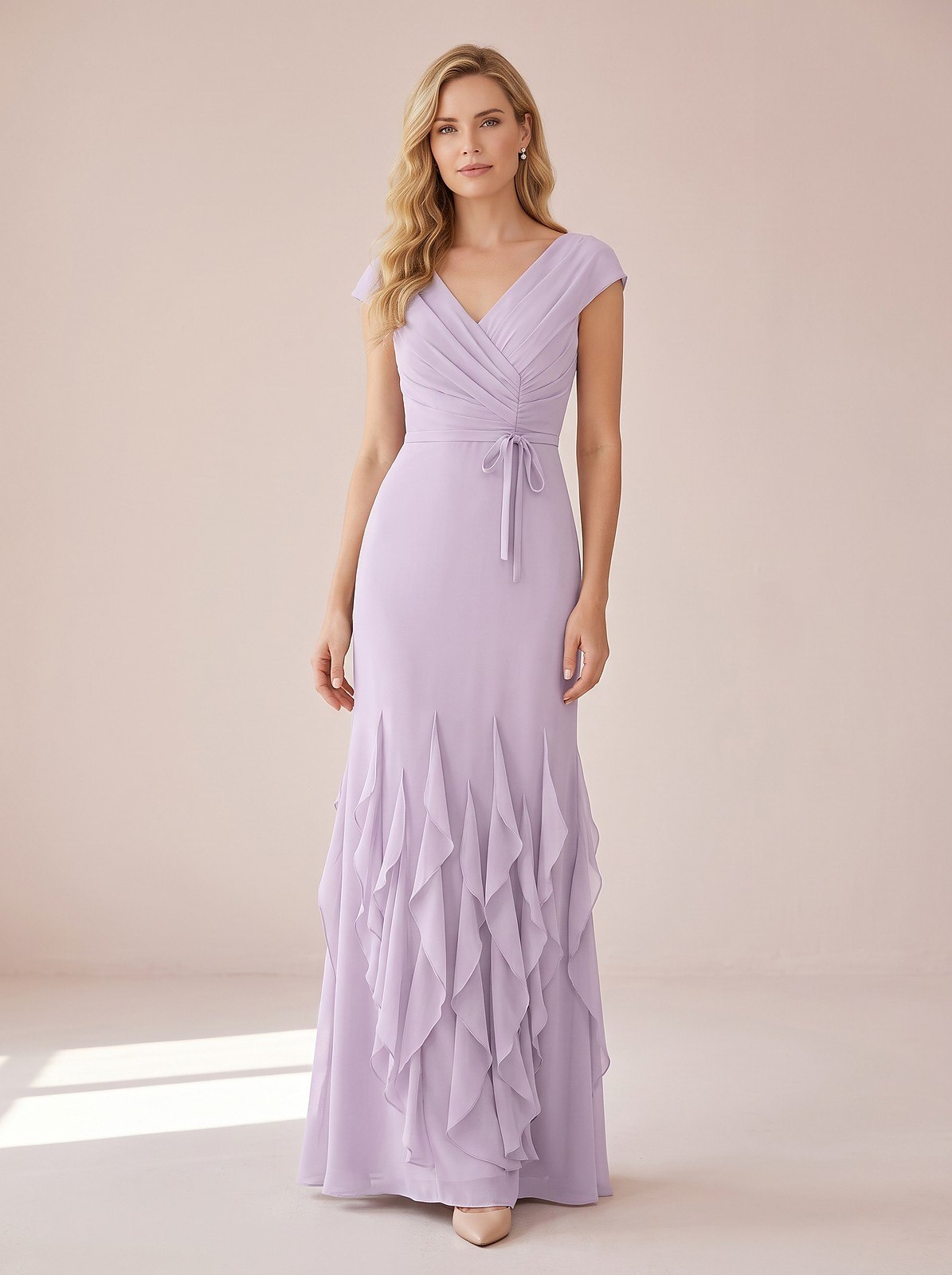 Robe de Soirée Sirène à Volants