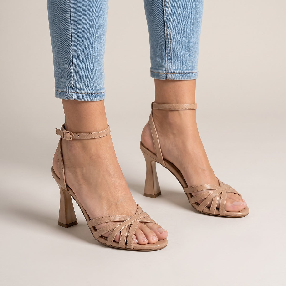 Sandales à Talon Femme avec Bride Cheville