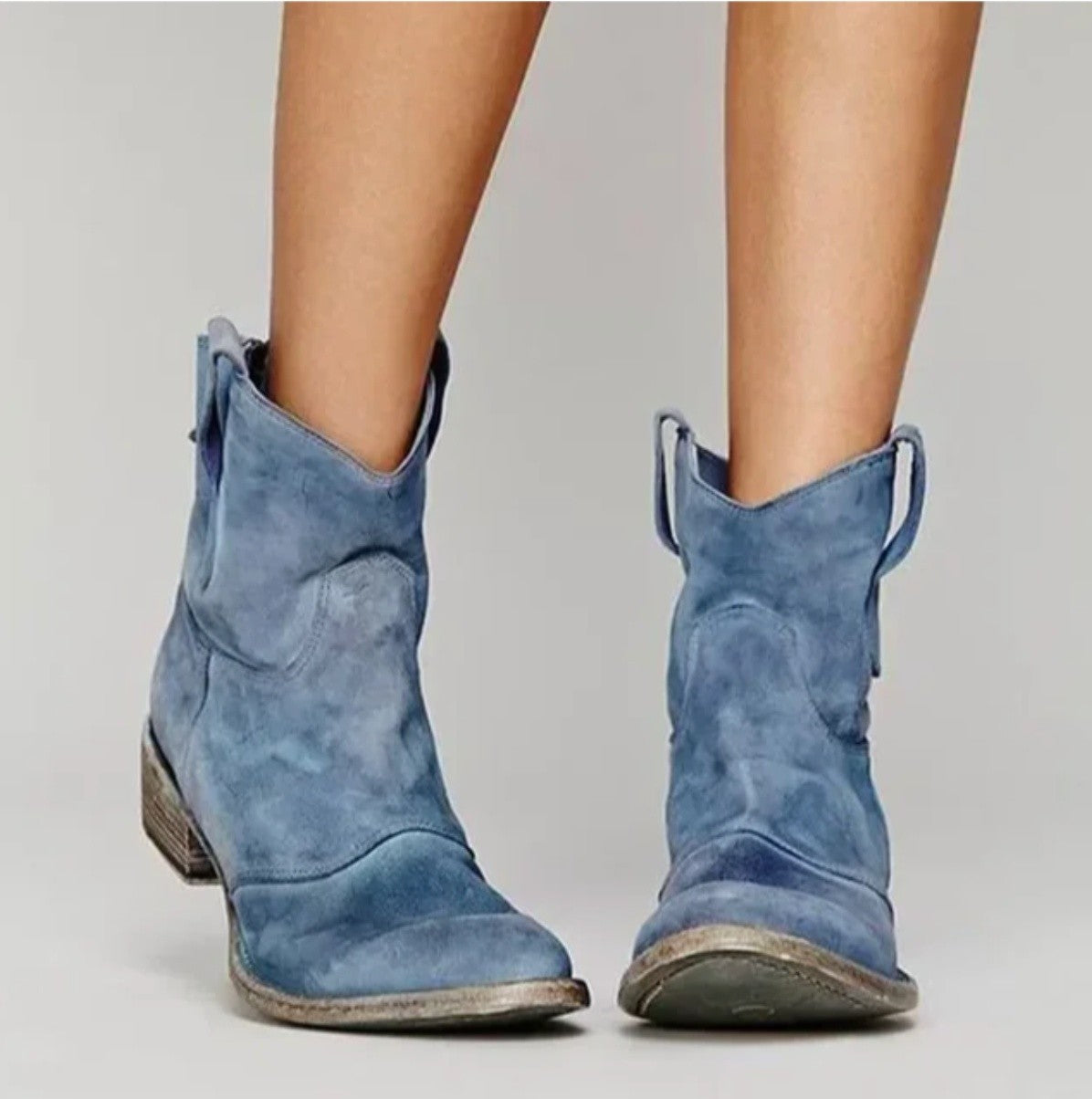 Bottines Western Femme à Talon Bas