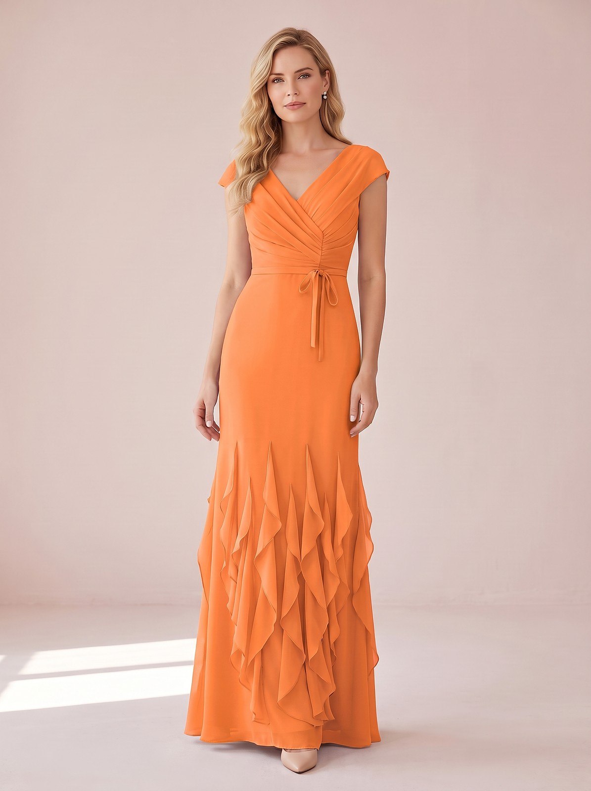 Robe de Soirée Sirène à Volants
