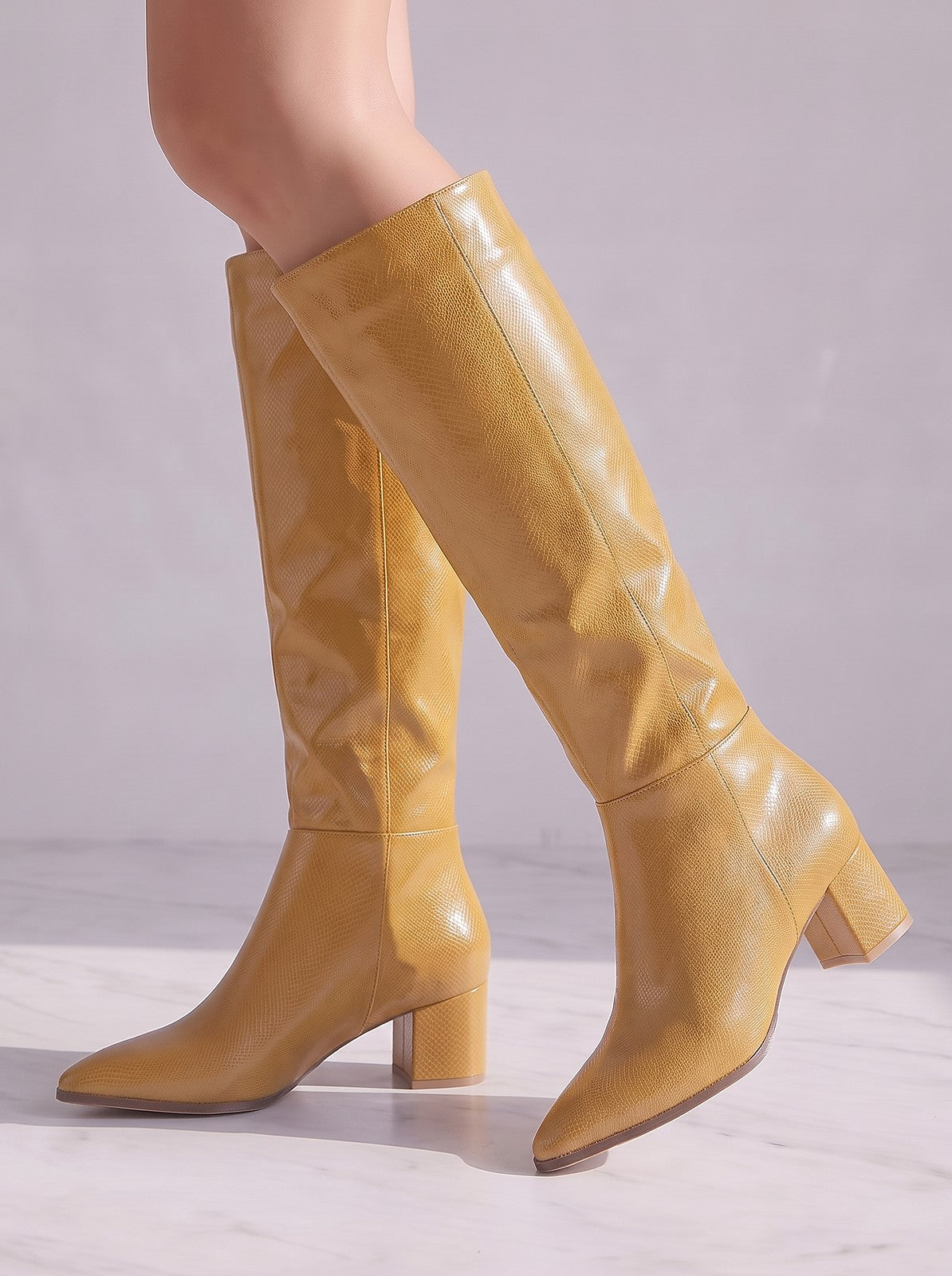 Bottes Python Femme à Bout Pointu