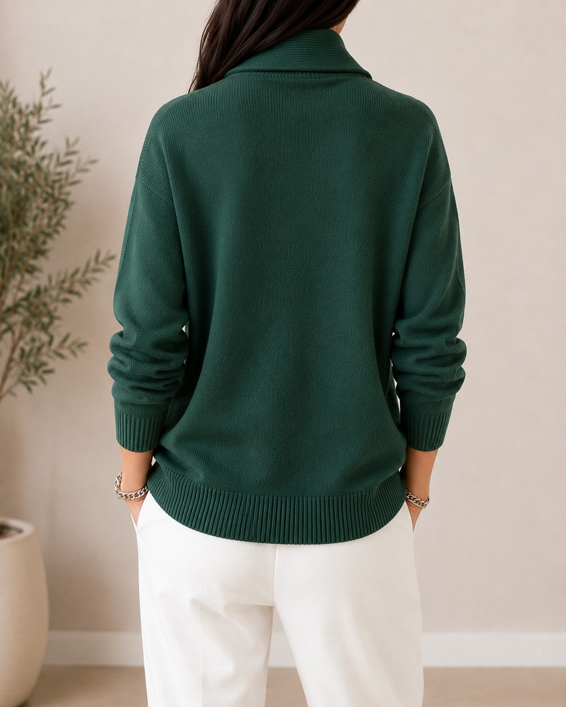 Pull Col Châle Femme
