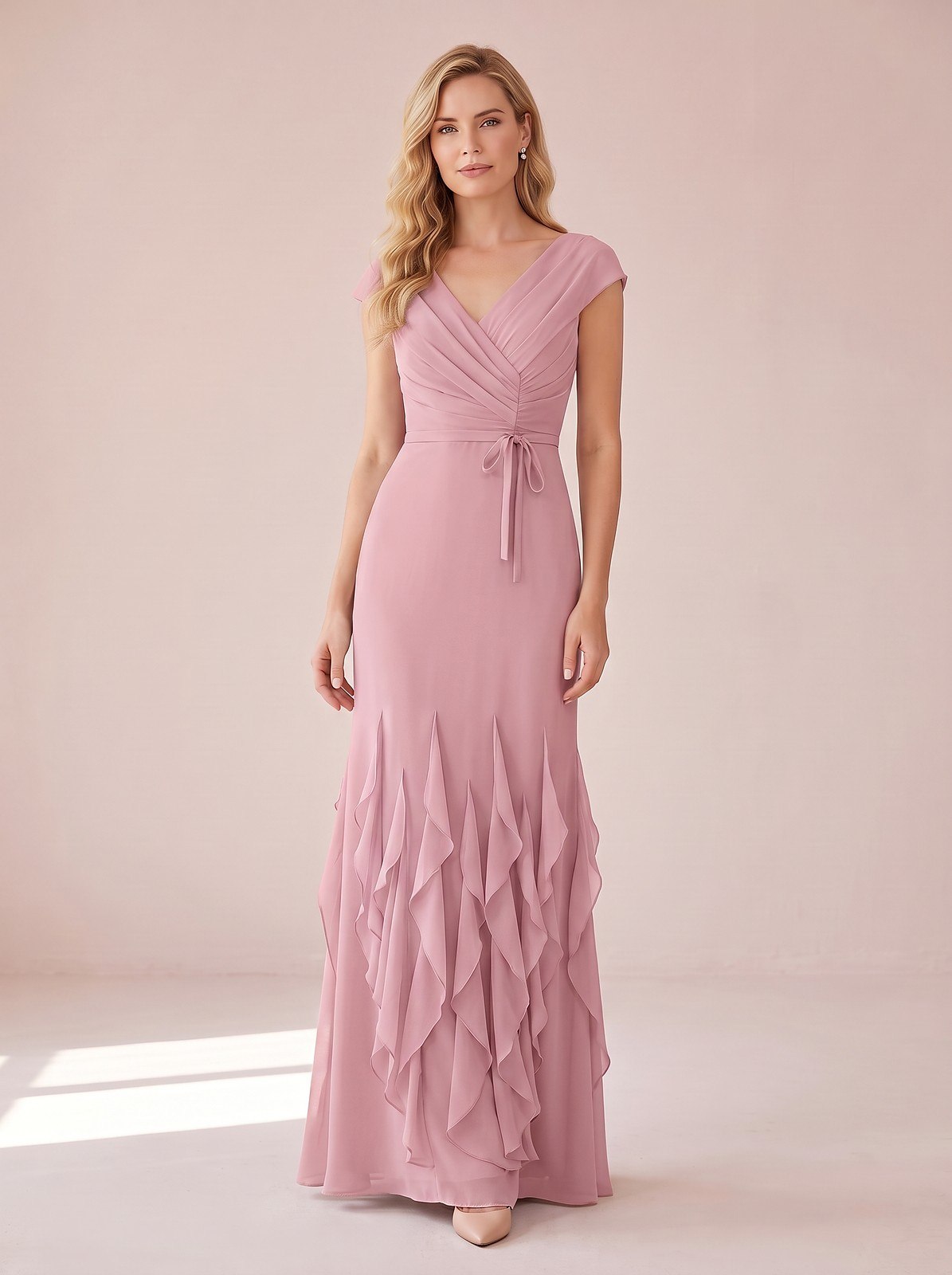Robe de Soirée Sirène à Volants