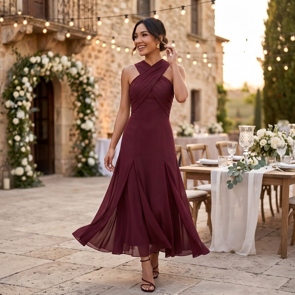 Robe Longue Dos Nu Femme Invitée Mariage