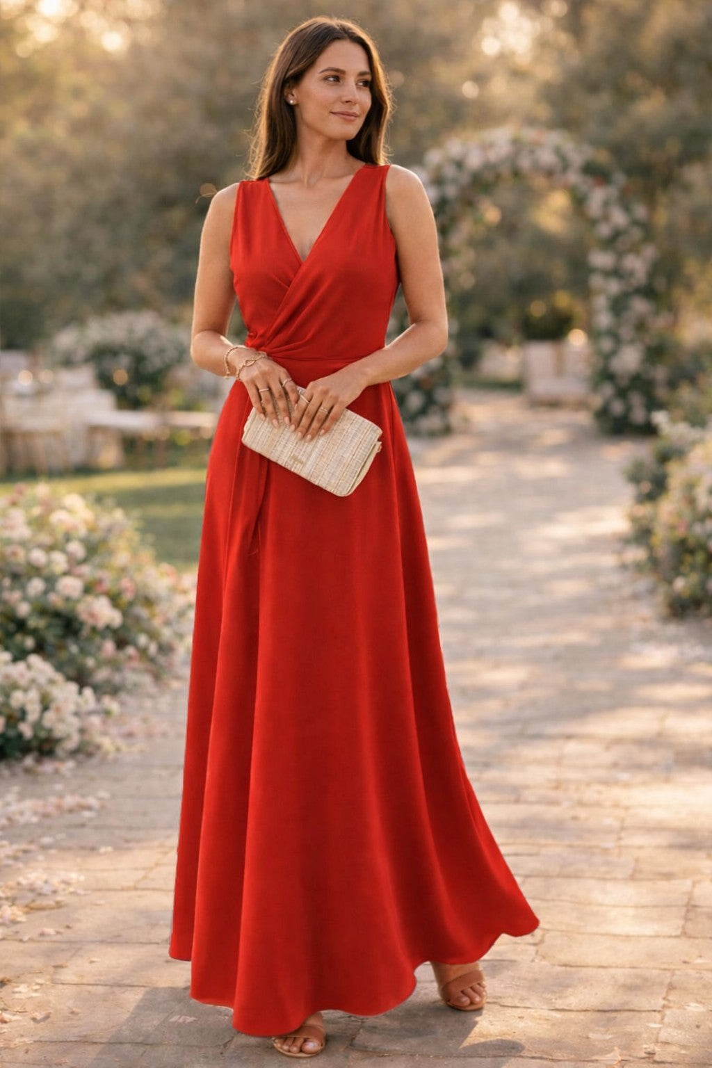 Robe Invitée Mariage Femme à Col V