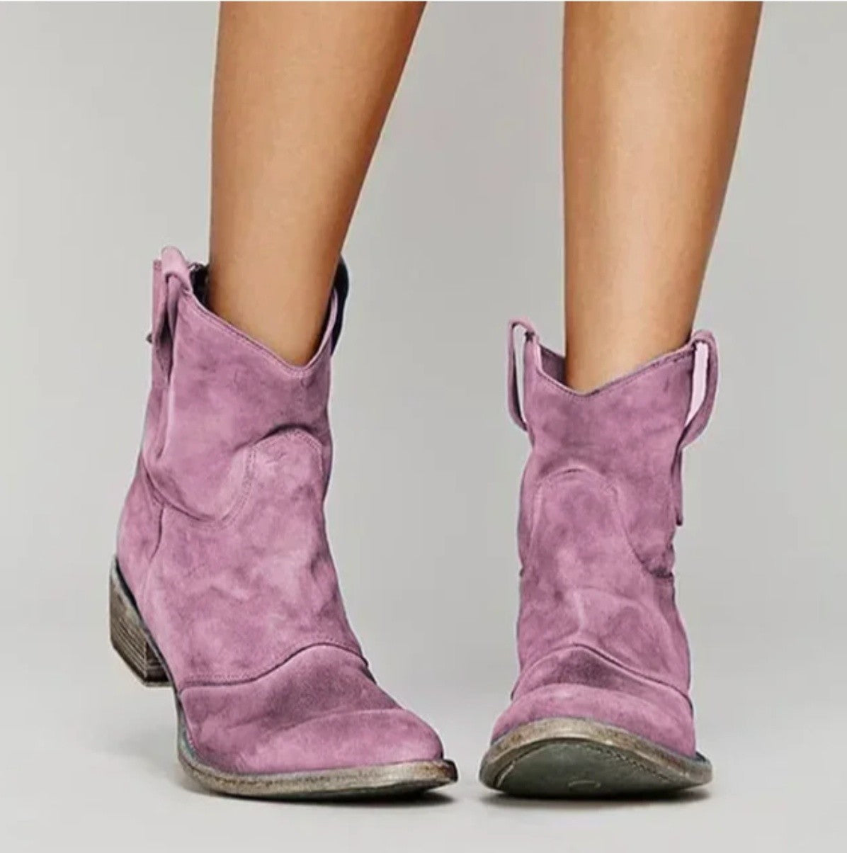 Bottines Western Femme à Talon Bas
