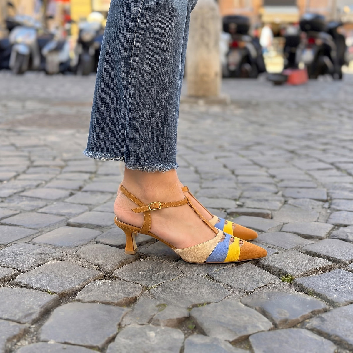 Escarpins Slingback Femme à Petit Talon