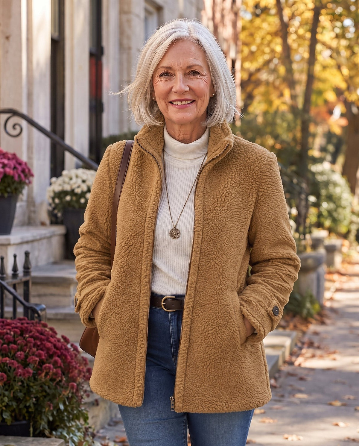 Veste Teddy Zippée Femme