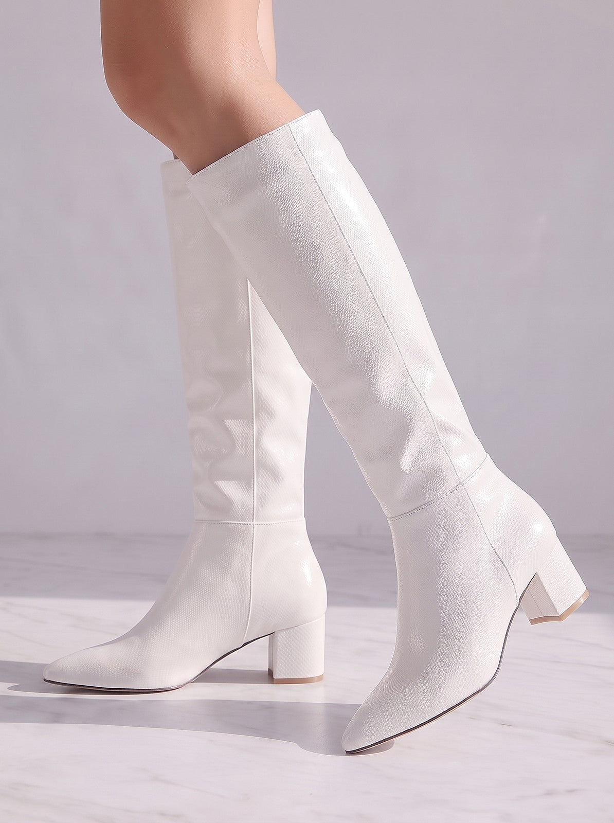 Bottes Python Femme à Bout Pointu
