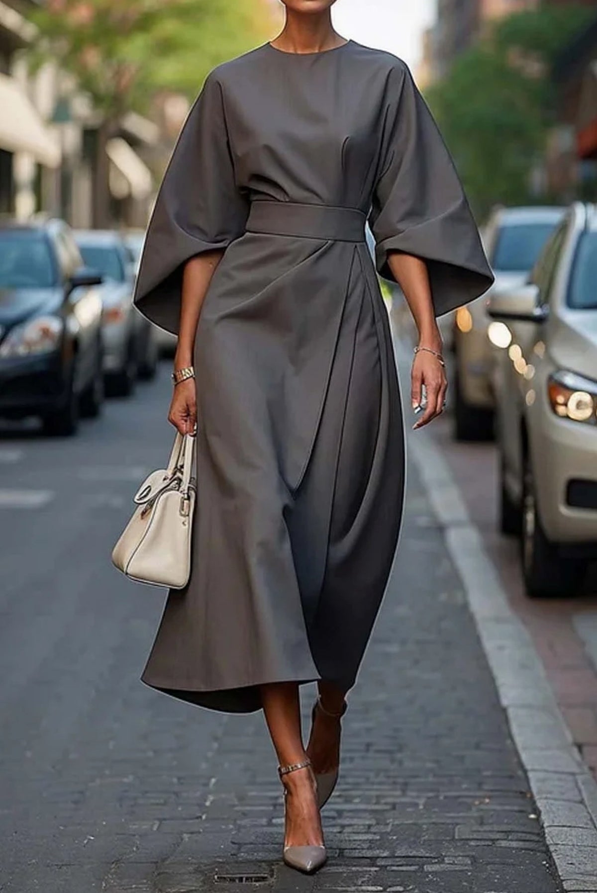 Robe Kimono Femme avec Ceinture