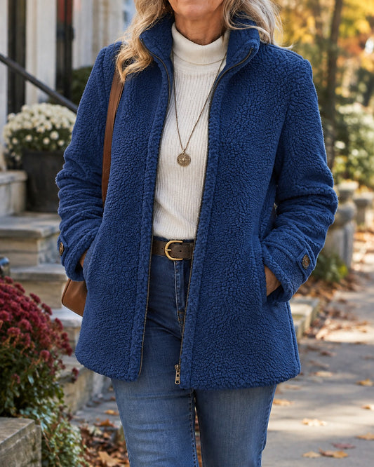 Veste Teddy Zippée Femme