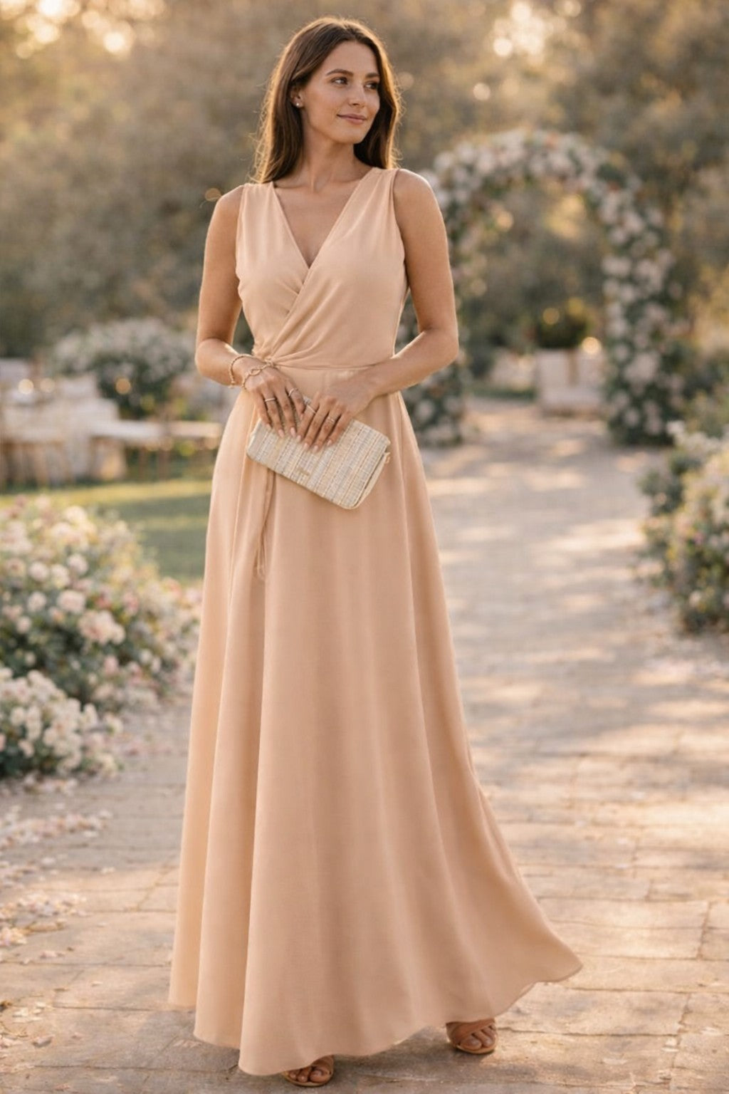 Robe Invitée Mariage Femme à Col V