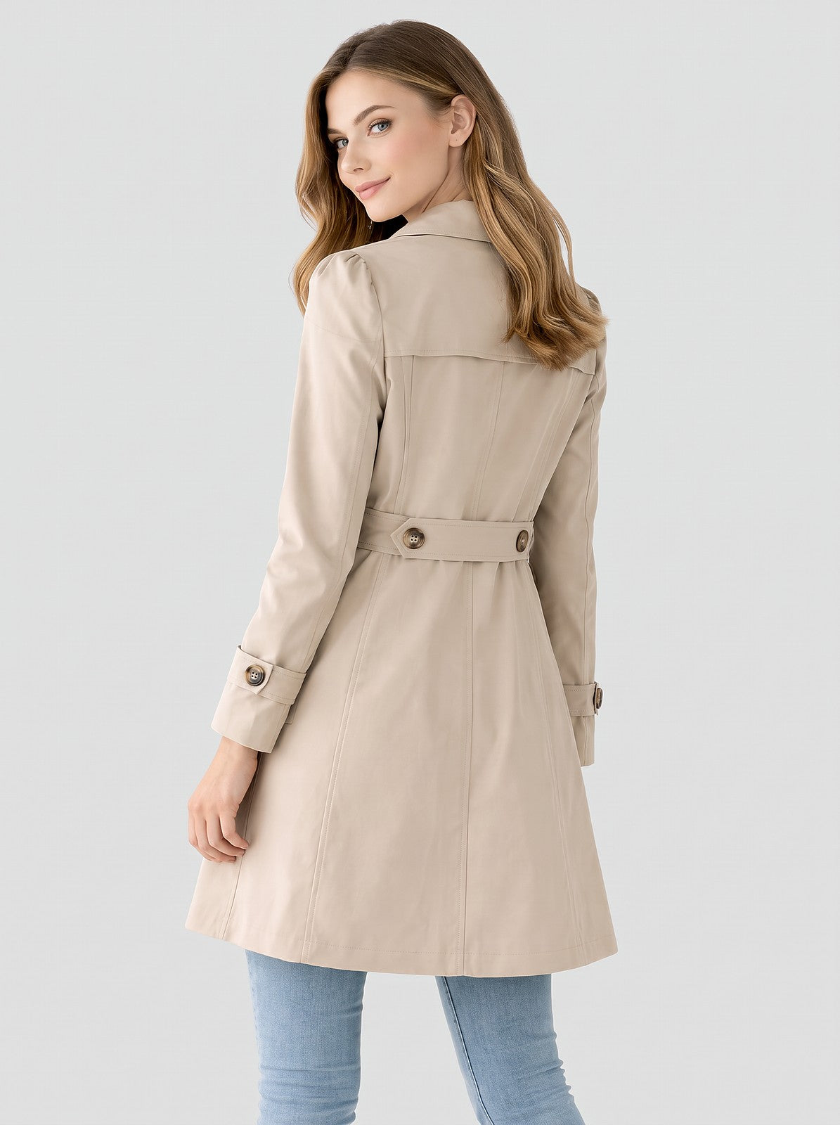 Trench Femme Doublé à Revers