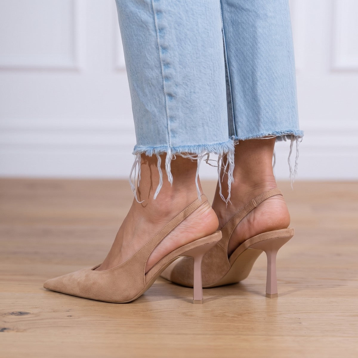 Escarpins Slingback Femme à Bout Pointu