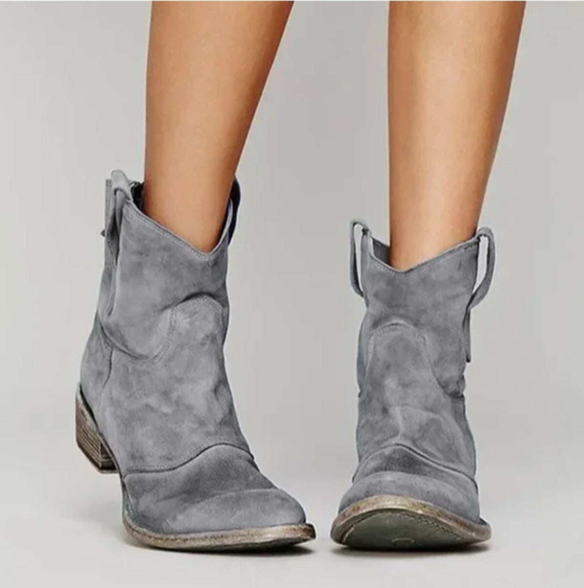 Bottines Western Femme à Talon Bas