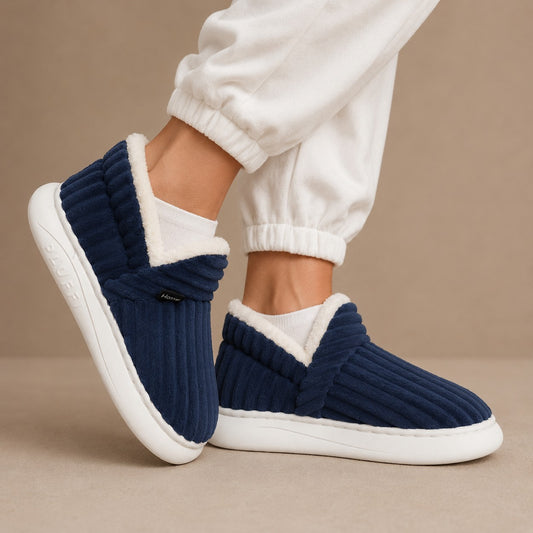 Chaussons Montants Fourrés Femme à Semelle Épaisse