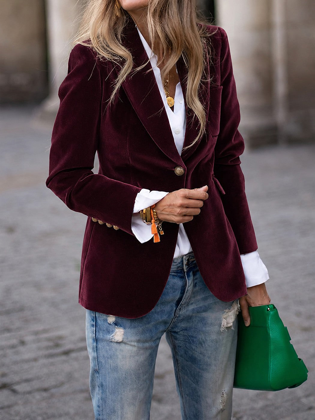 Blazer Cintré Femme en Velours