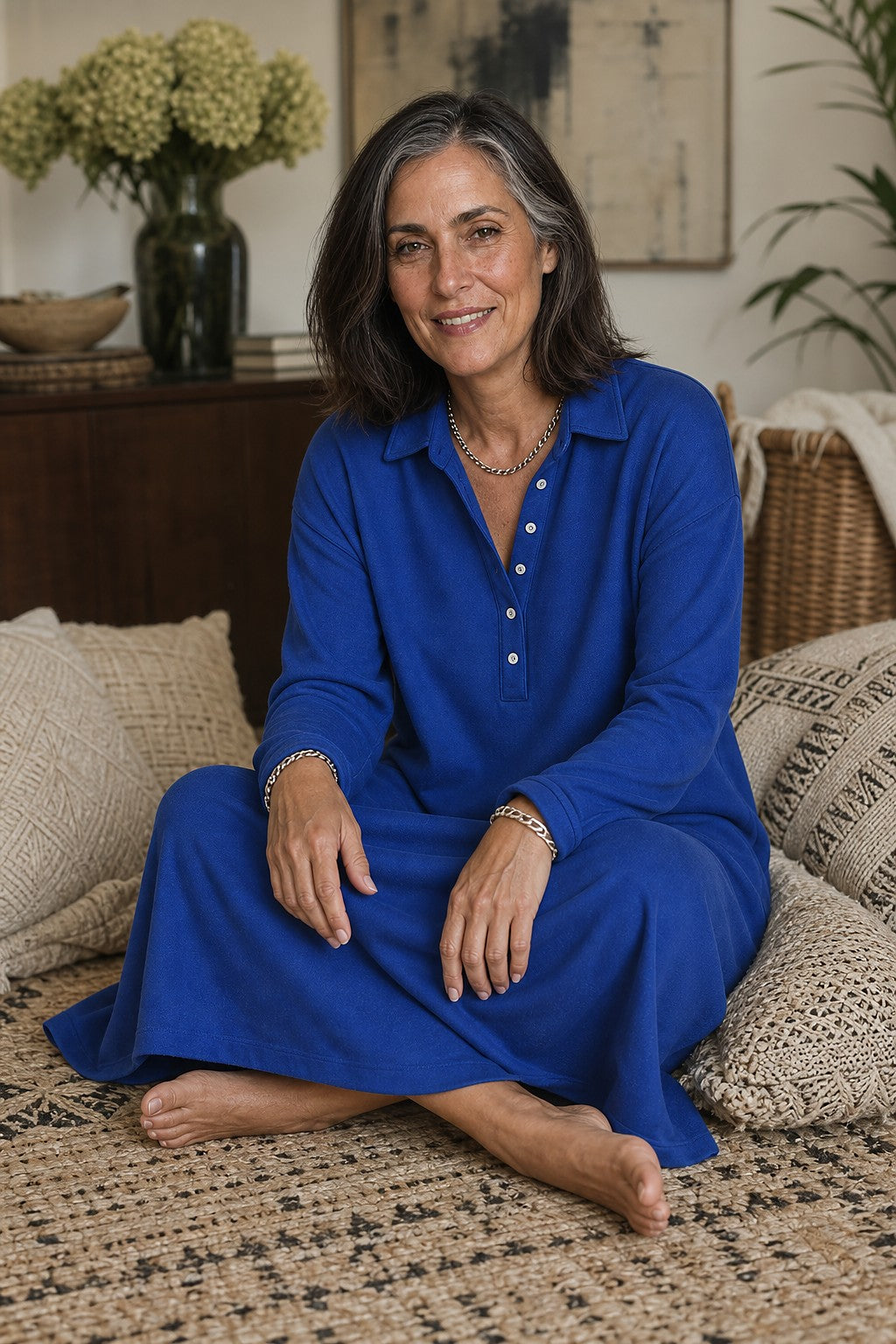 Robe Sweat Femme à Col Polo