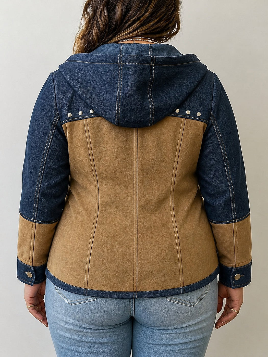 Veste Zippée à Capuche Femme Bicolore
