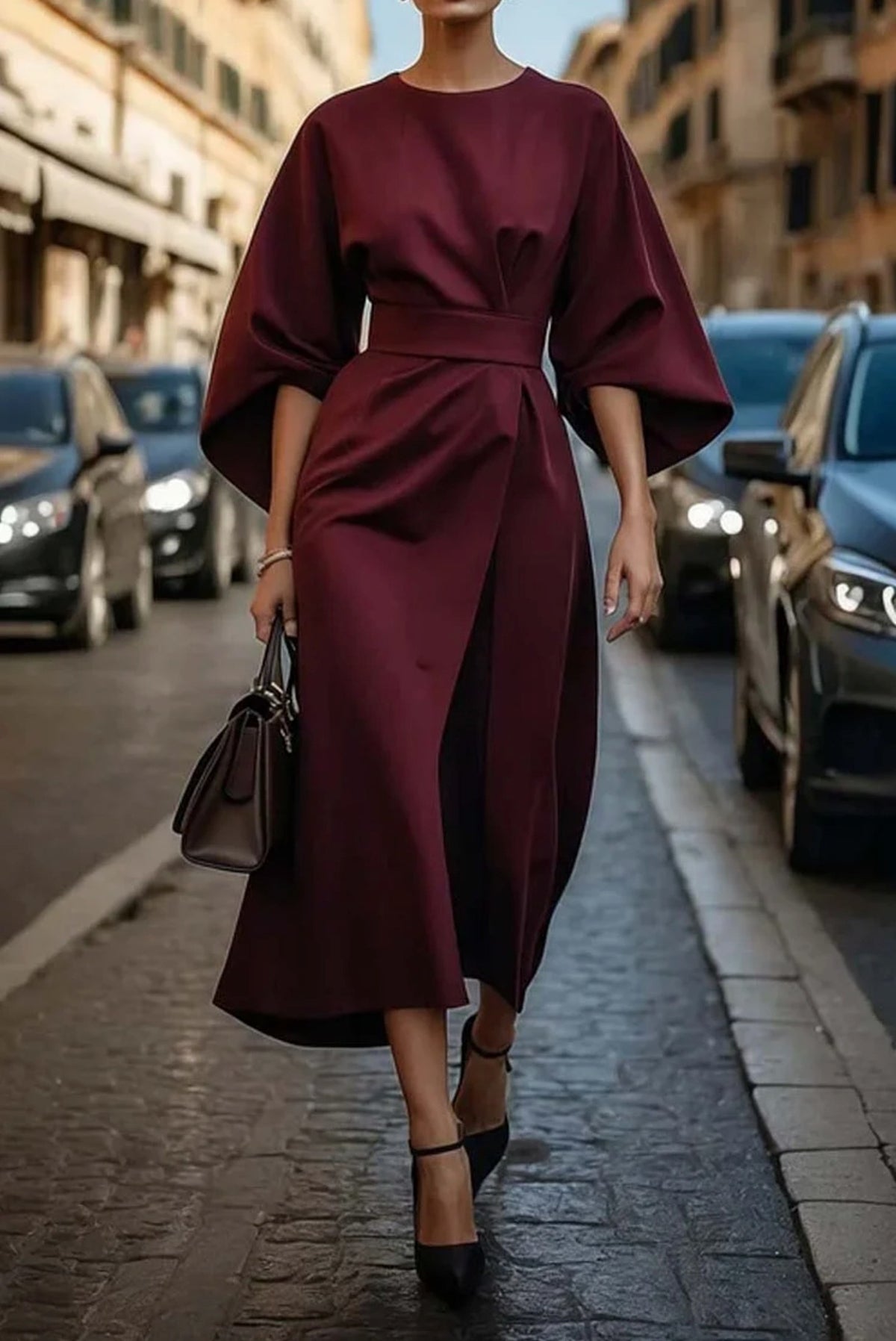 Robe Kimono Femme avec Ceinture