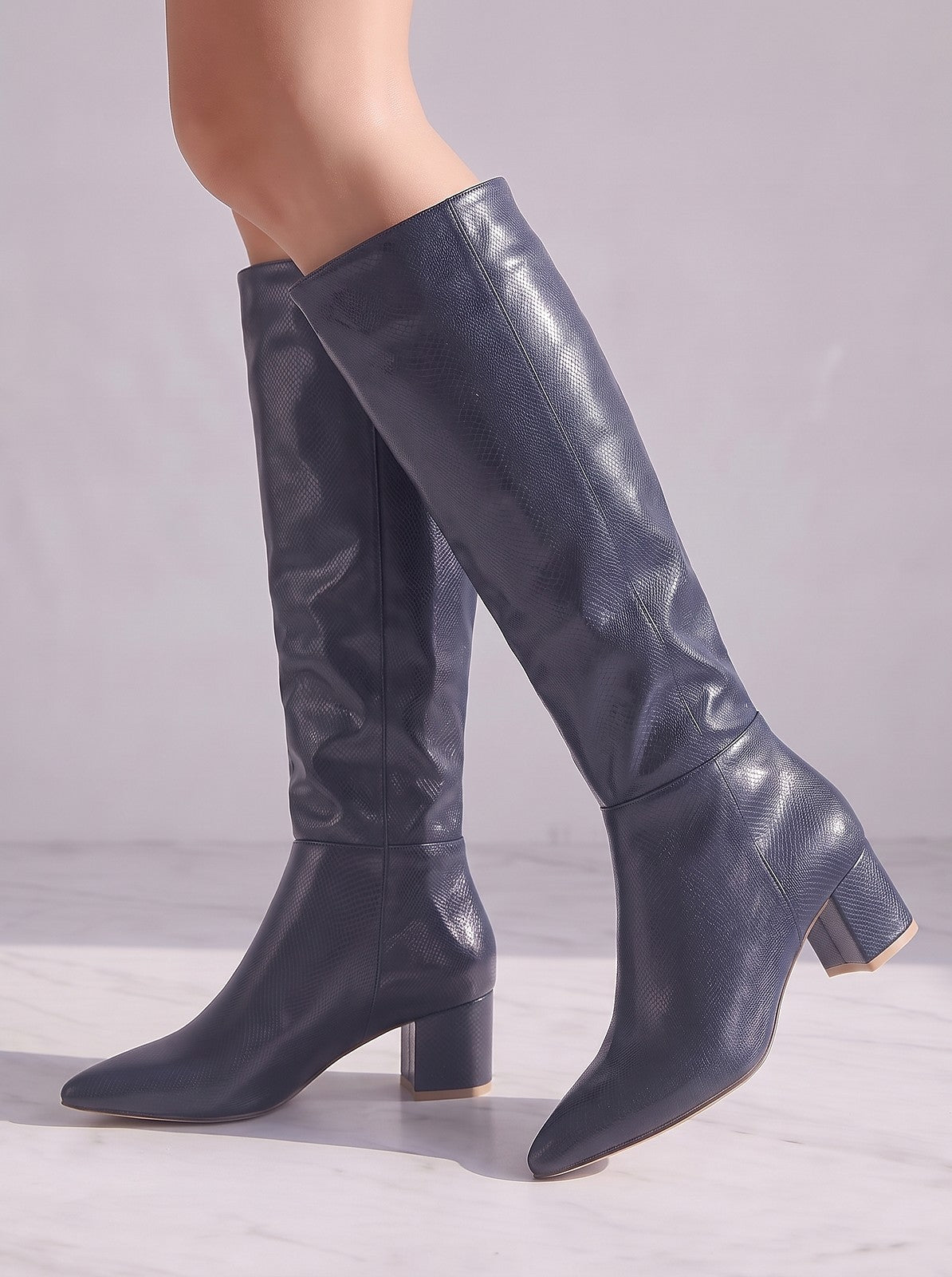 Bottes Python Femme à Bout Pointu