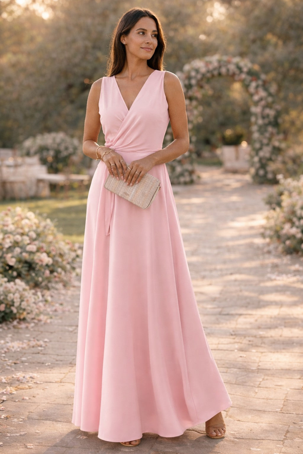 Robe Invitée Mariage Femme à Col V