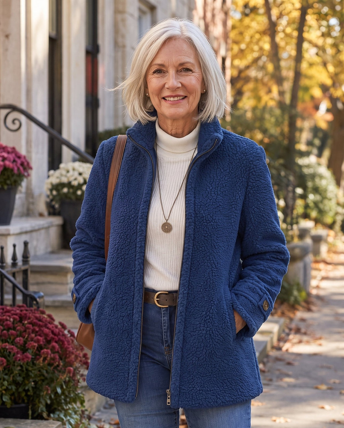 Veste Teddy Zippée Femme