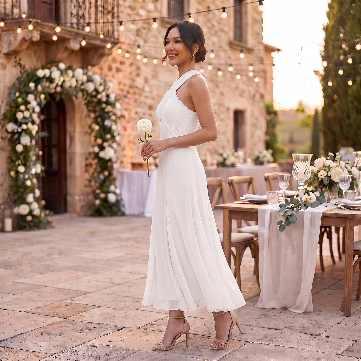 Robe Longue Dos Nu Femme Invitée Mariage