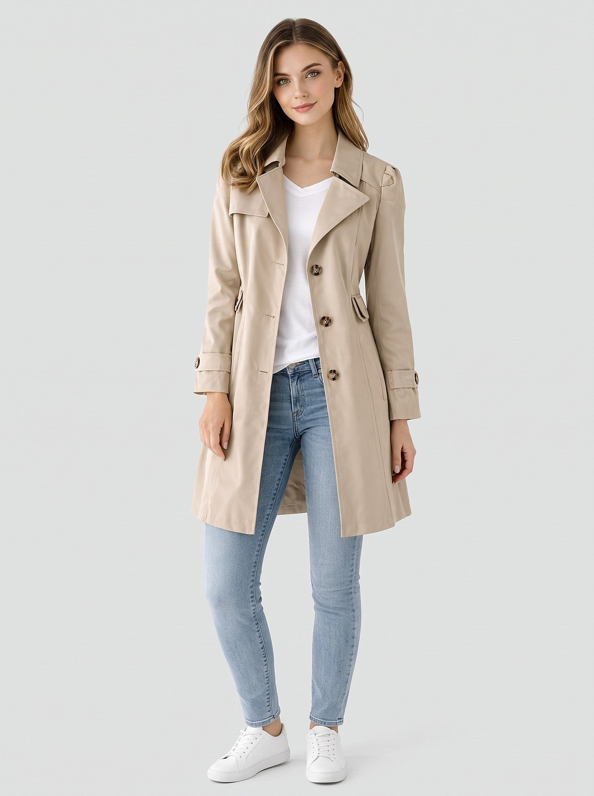 Trench Femme Doublé à Revers
